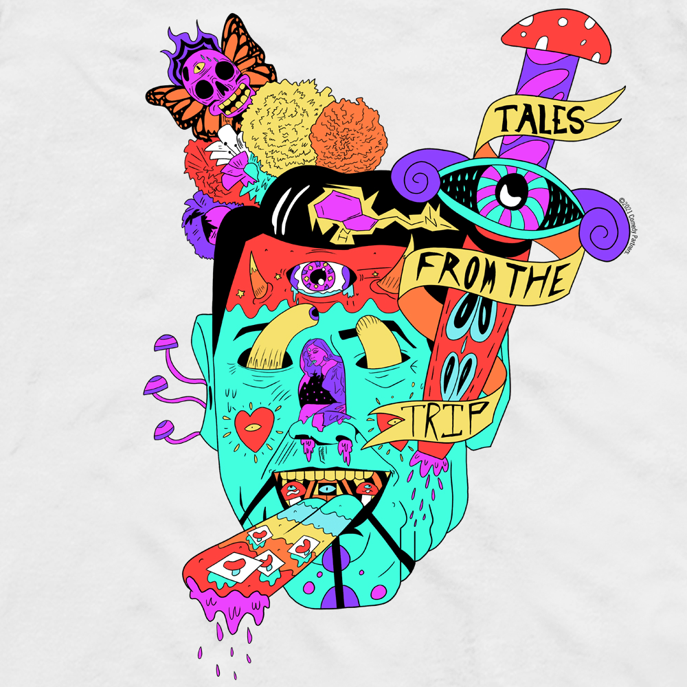 Tales from the Trip Face Design Adult Short Sleeve T - Shirt - Paramount Shop