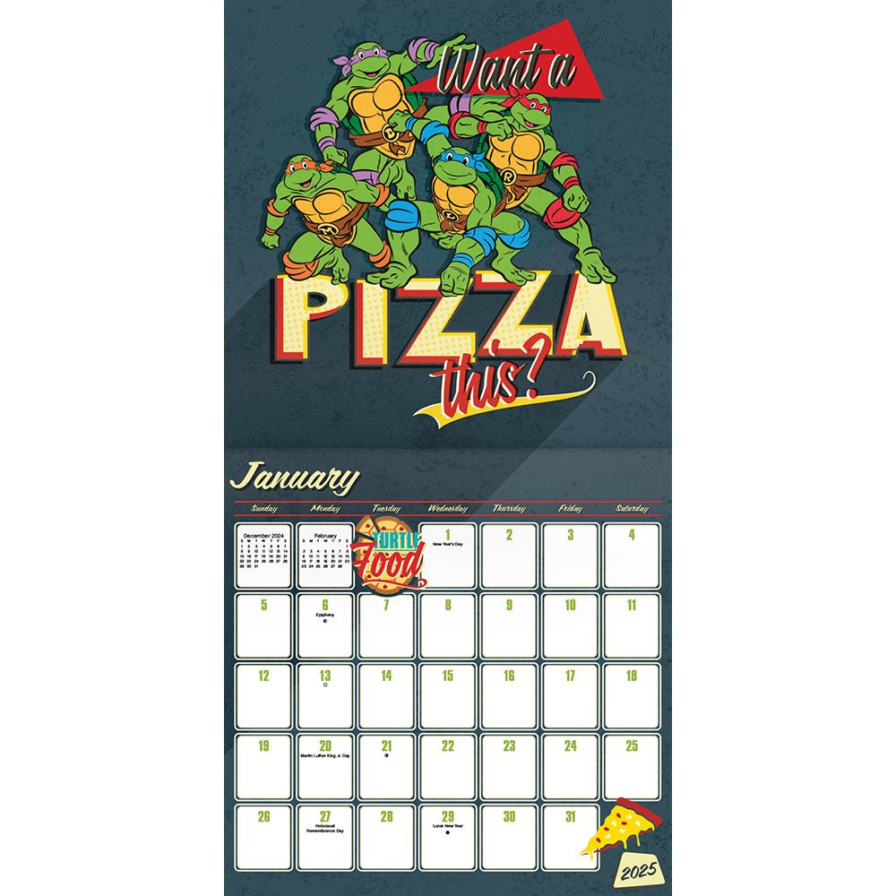 Teenage Mutant Ninja Turtles 2025 16Month Wall Calendar Paramount Shop