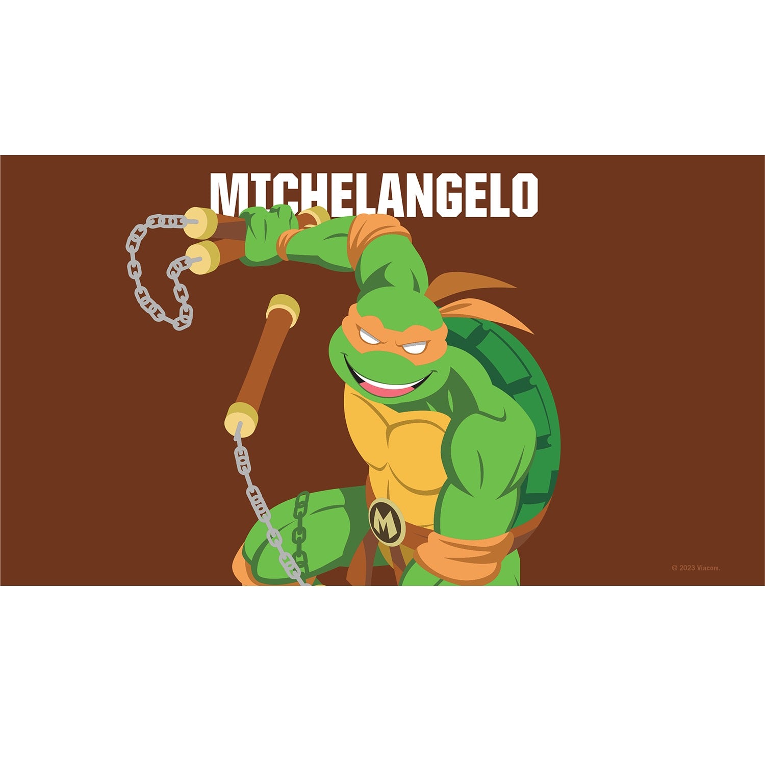 Teenage Mutant Ninja Turtles Michelangelo 17 oz Pint Glass - Paramount Shop
