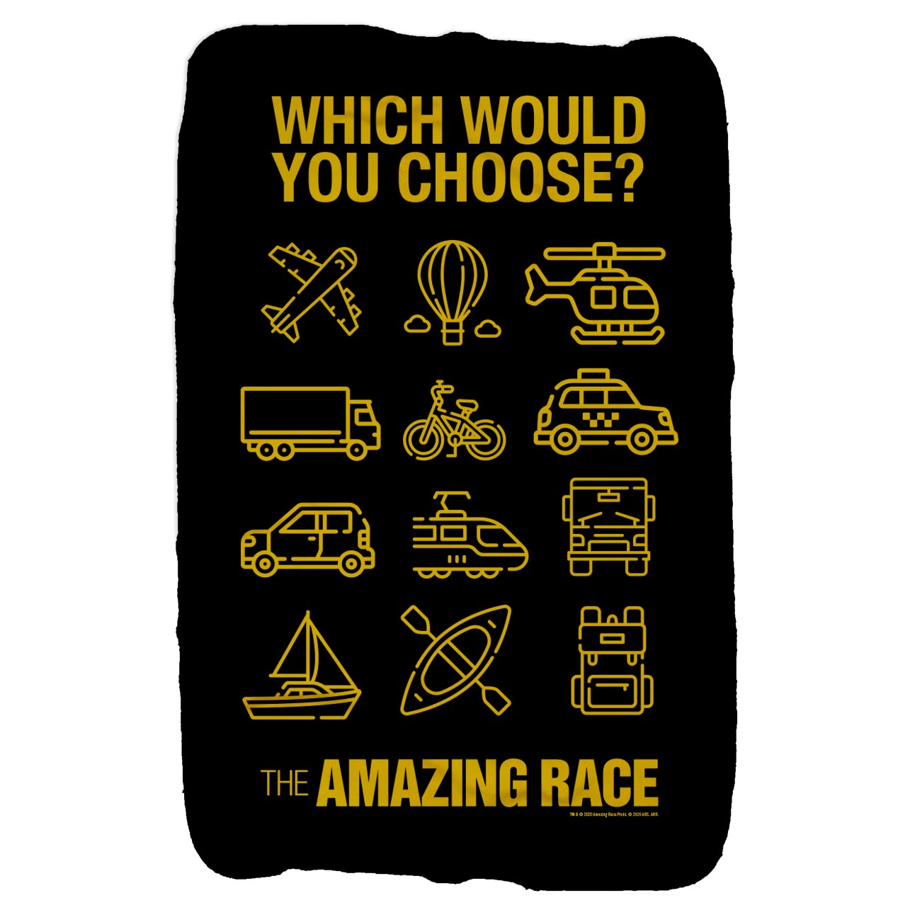 The Amazing Race Choose Your Adventure Sherpa Blanket - Paramount Shop