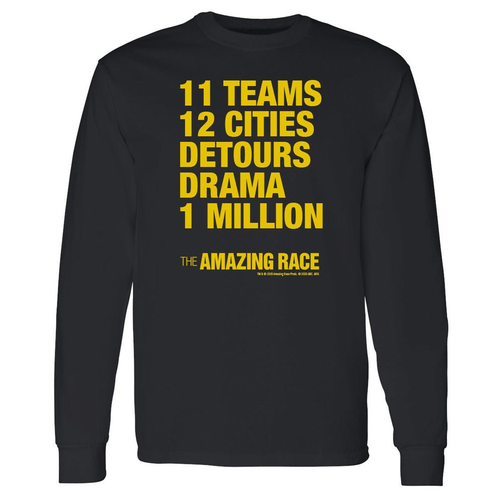 The Amazing Race Yellow Detours Adult Long Sleeve T - Shirt - Paramount Shop