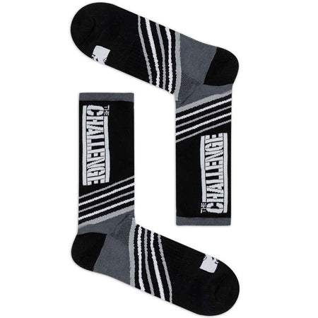 The Challenge Logo Black and Black Striped Socks - Paramount Shop
