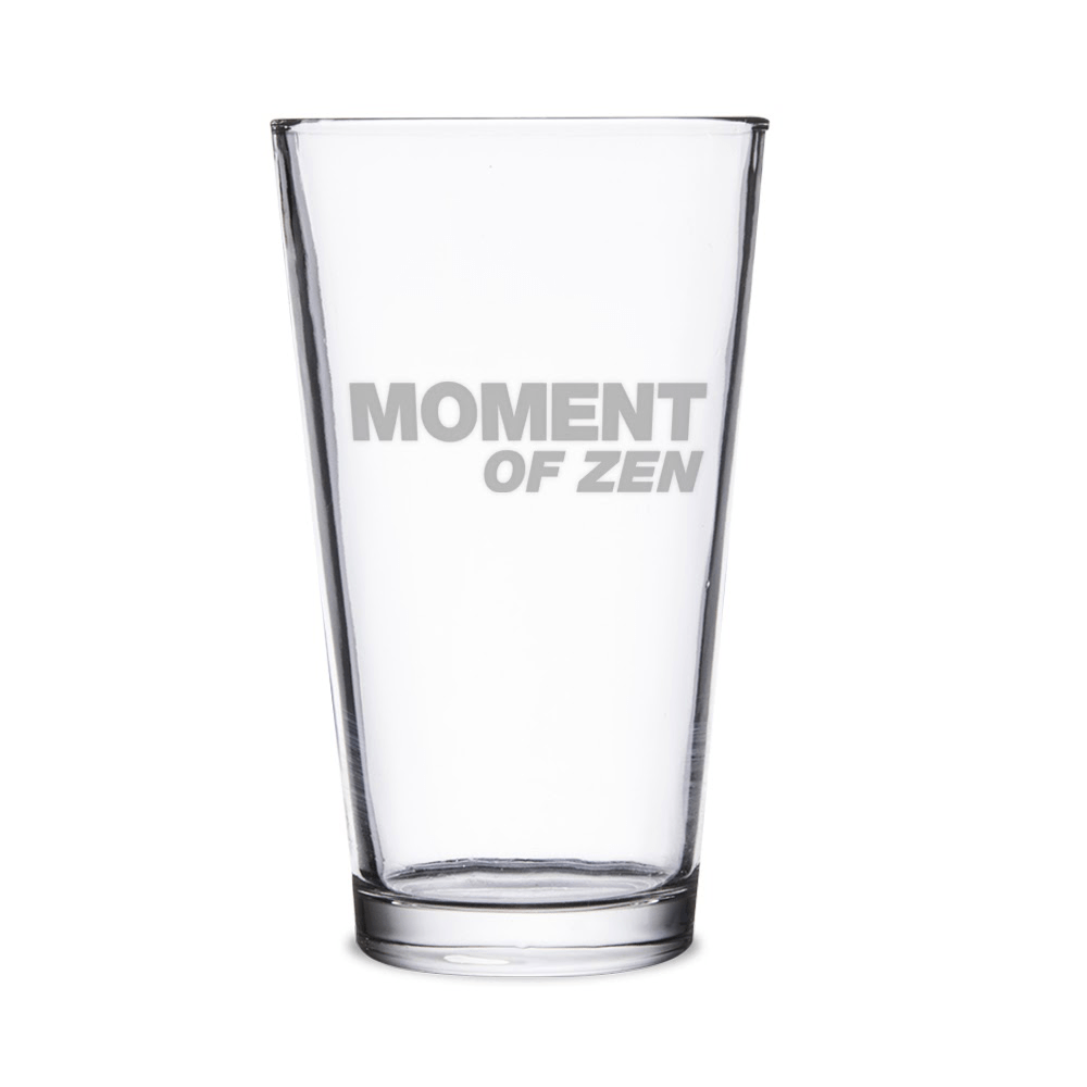 The Daily Show Moment of Zen Laser Engraved Pint Glass