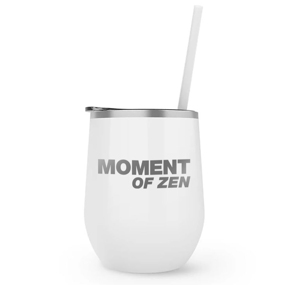 The Daily Show Moment of Zen Laser Engraved Wine Tumbler with Straw - Paramount Shop