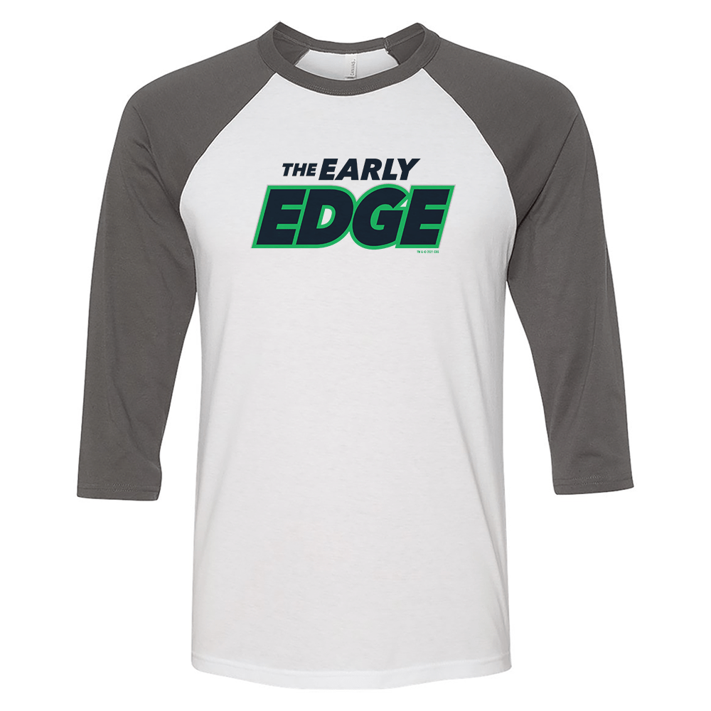 The Early Edge Podcast Logo 3/4 Sleeve Baseball T - Shirt - Paramount Shop
