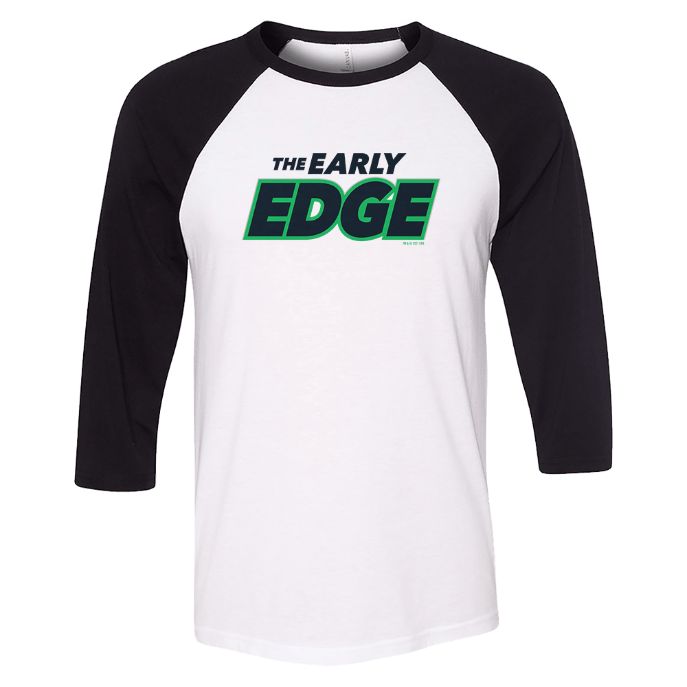 The Early Edge Podcast Logo 3/4 Sleeve Baseball T - Shirt - Paramount Shop