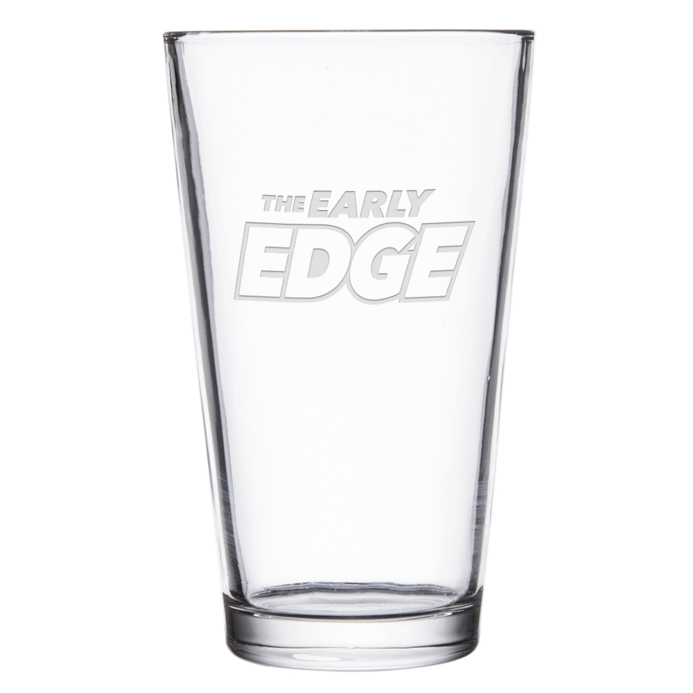 The Early Edge Podcast Logo Laser Engraved Pint Glass - Paramount Shop