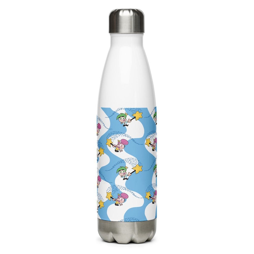 The Fairly OddParents Cosmo & Wanda Pattern 17oz Stainless Steel Water Bottle - Paramount Shop