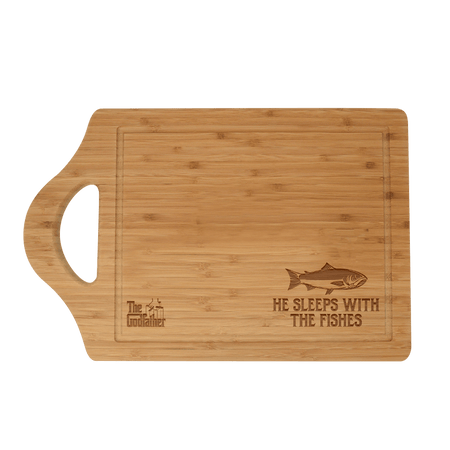 The Godfather He Sleeps With The Fishes Laser Engraved Cutting Board - Paramount Shop