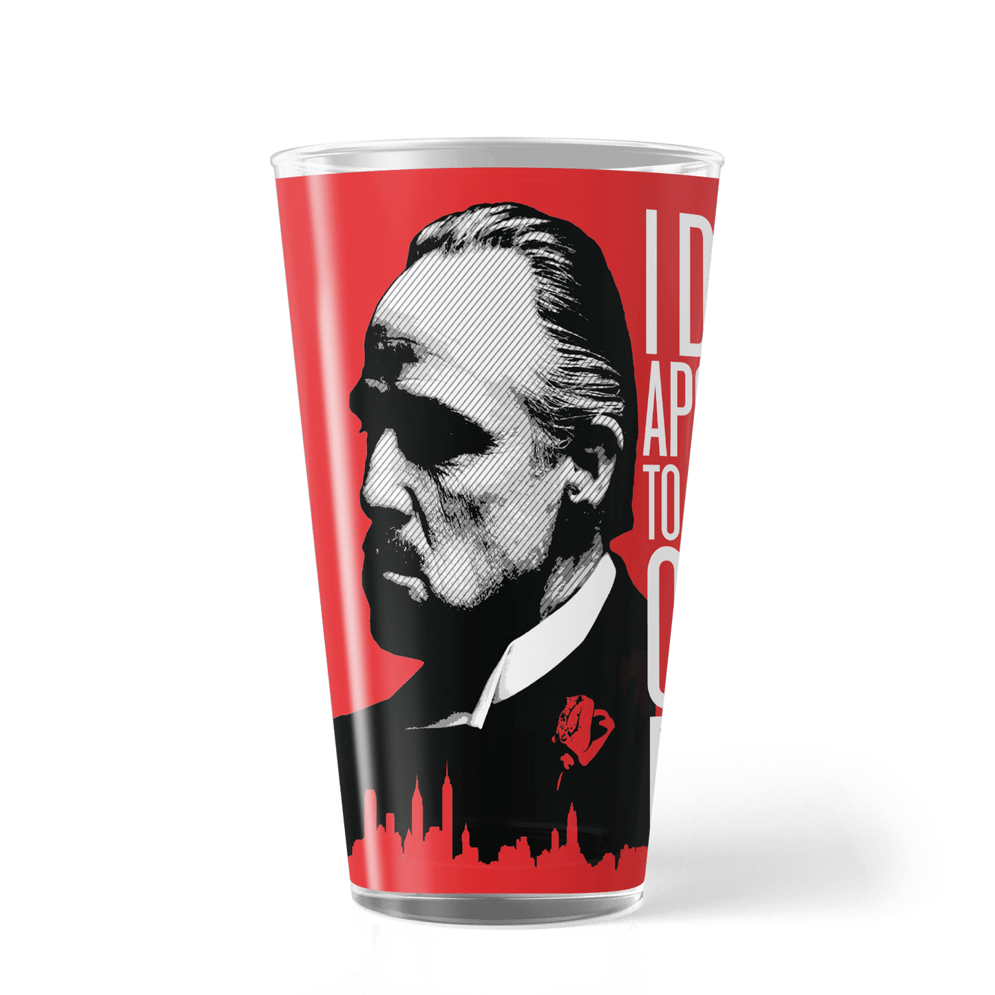 The Godfather "I Don't Apologize" 17 oz Pint Glass - Paramount Shop