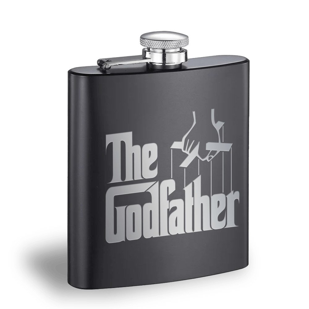 The Godfather Logo Laser Engraved Flask - Paramount Shop