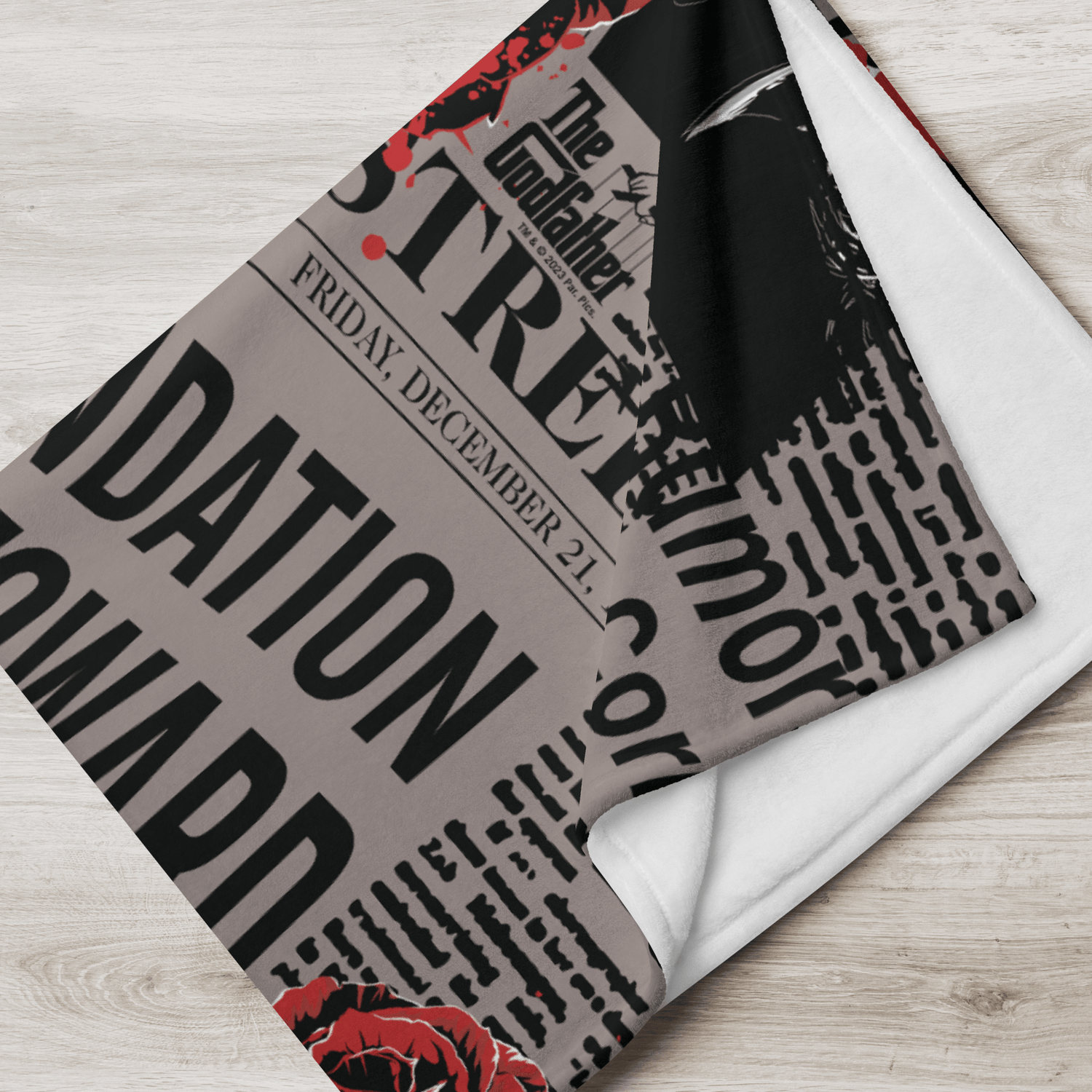 The Godfather Newspaper Throw Blanket - Paramount Shop