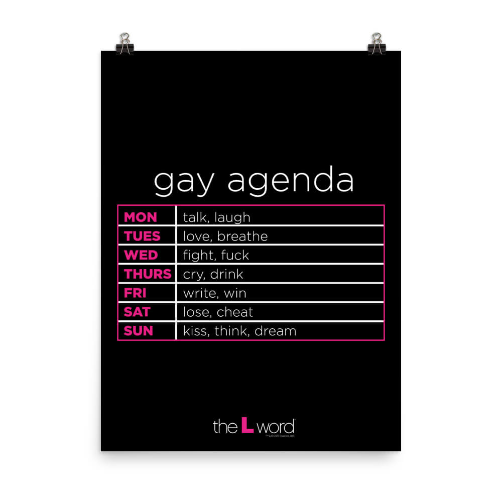 The L Word Gay Agenda Premium Satin Poster - Paramount Shop