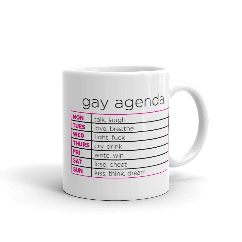 The L Word Gay Agenda White Mug - Paramount Shop