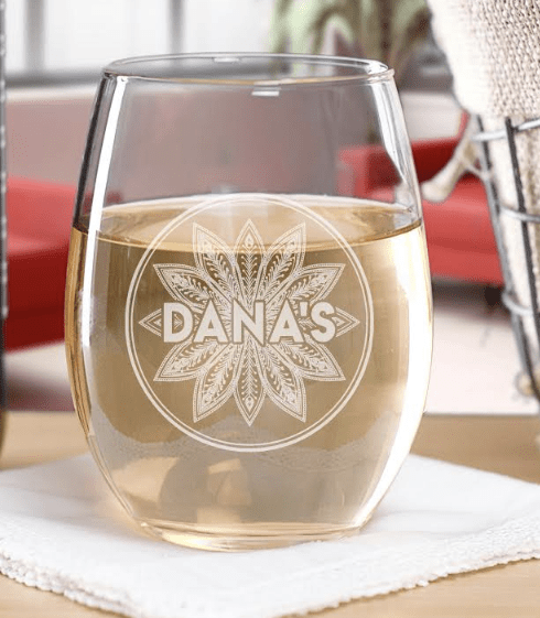 The L Word: Generation Q Dana's Bar Logo Laser Engraved Stemless Wine Glass - Paramount Shop