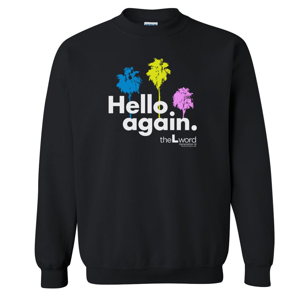 The L Word: Generation Q Hello Again Palm Trees Fleece Crewneck Sweatshirt - Paramount Shop
