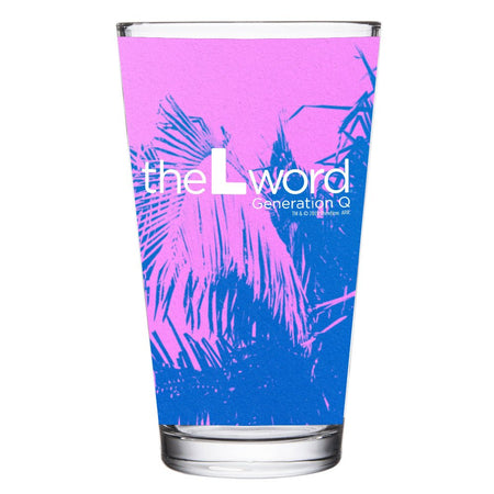 The L Word: Generation Q Palm Tree Logo 17 oz Pint Glass - Paramount Shop