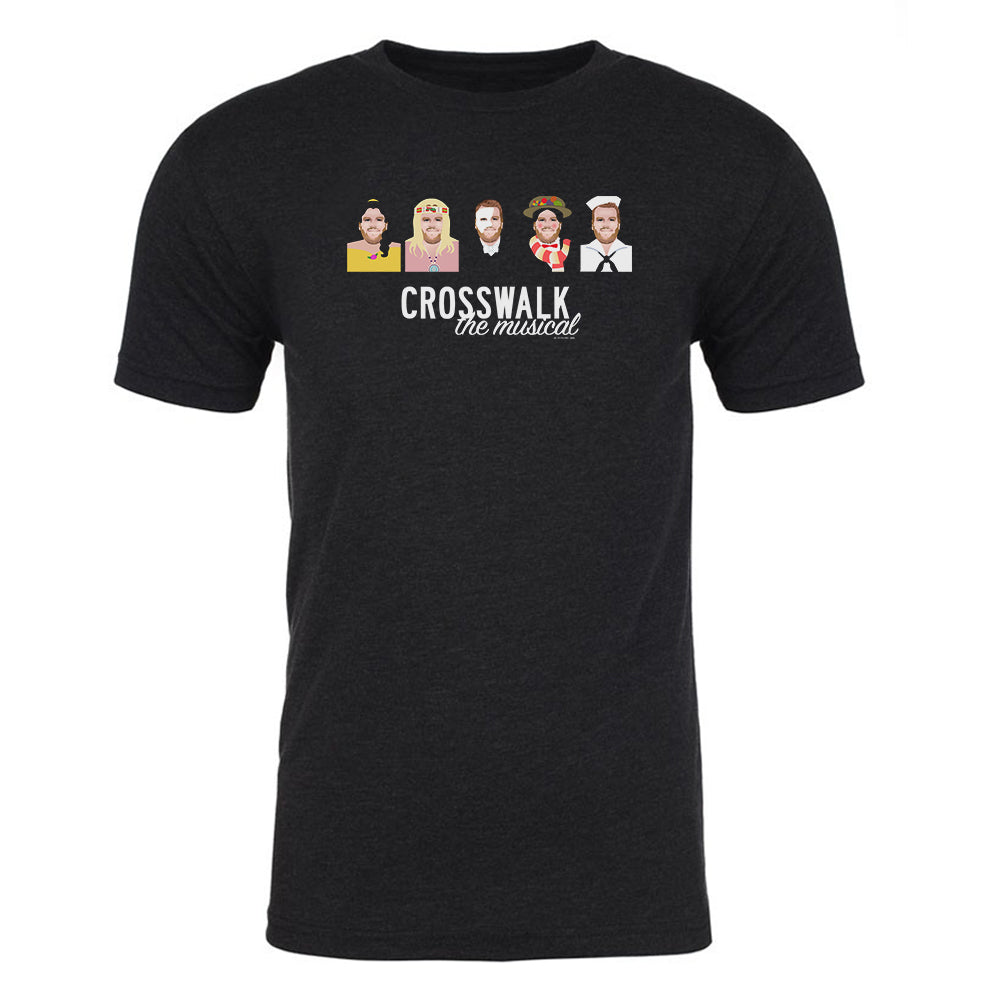 The Late Late Show with James Corden Crosswalk the Musical Characters Men's Tri - Blend T - Shirt - Paramount Shop