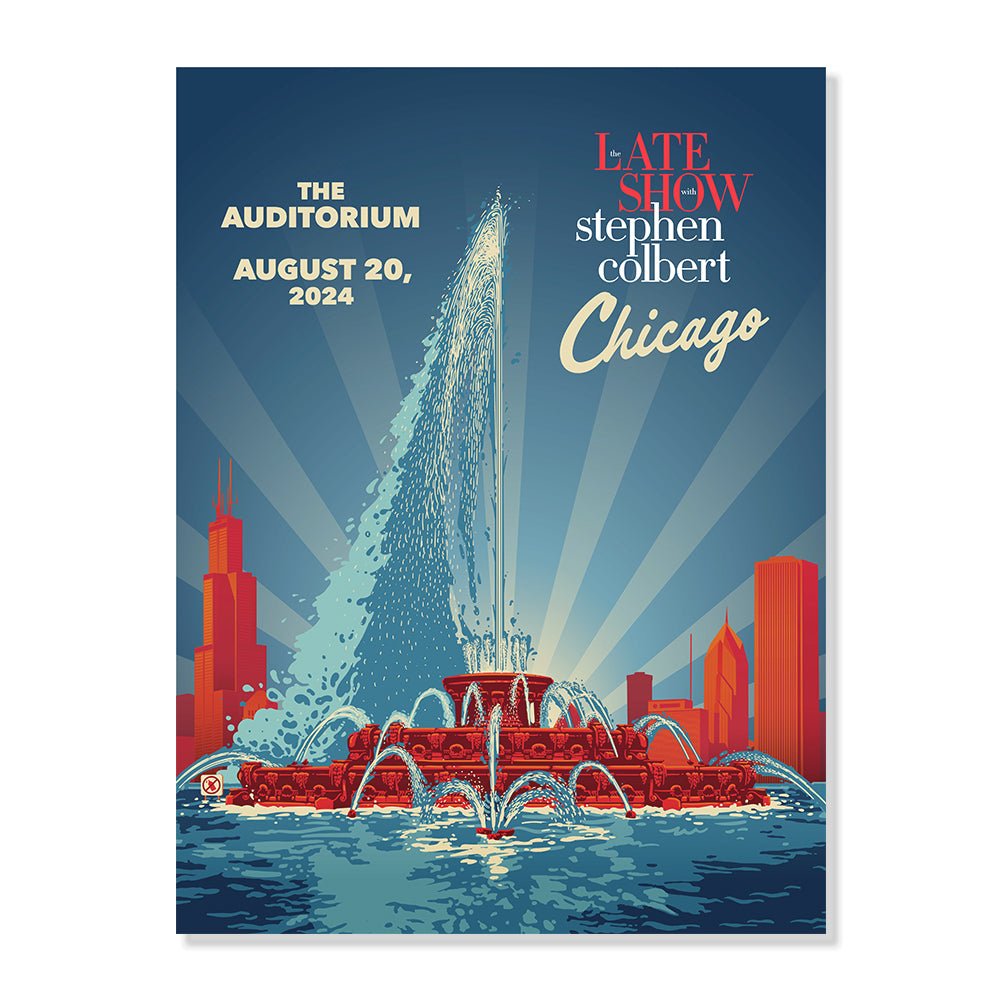 The Late Show Chicago Fountain Poster - Paramount Shop