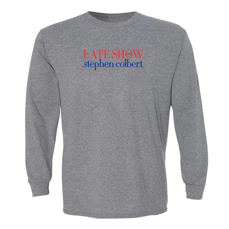 The Late Show with Stephen Colbert logo Adult Long Sleeve T - Shirt - Paramount Shop