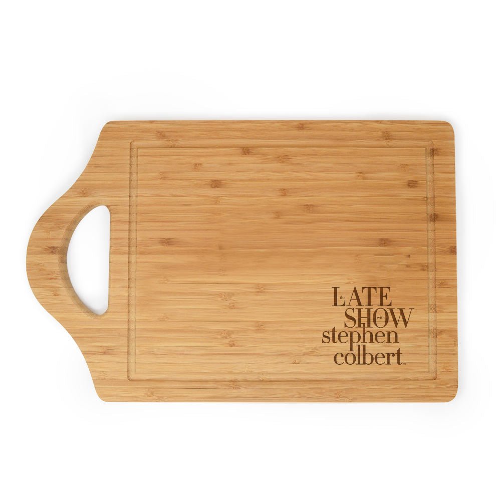 The Late Show with Stephen Colbert Logo Laser Engraved Bamboo Cutting Board - Paramount Shop
