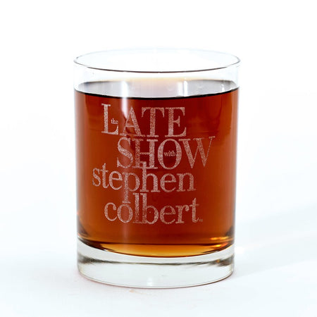 The Late Show with Stephen Colbert Logo Laser Engraved Rocks Glass - Paramount Shop