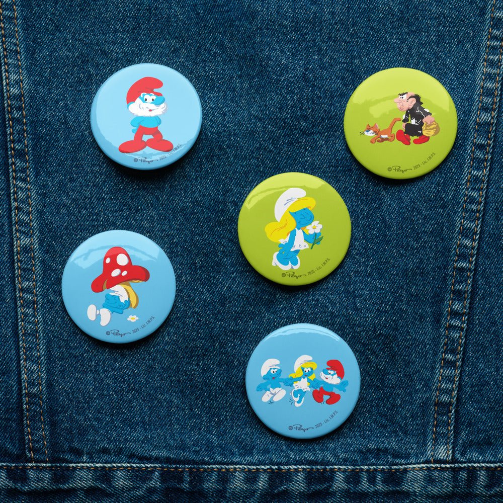 The Smurfs Characters Five Pin Set - Paramount Shop