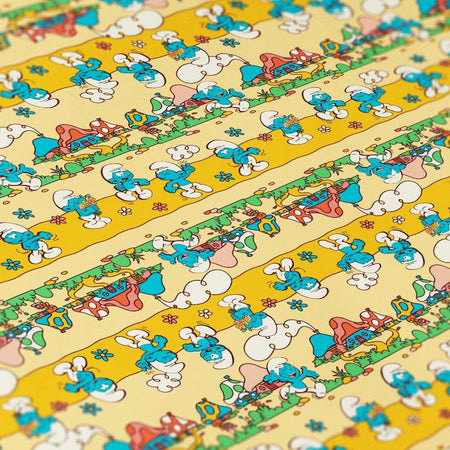 The Smurfs Village Party Wrapping Paper - Paramount Shop