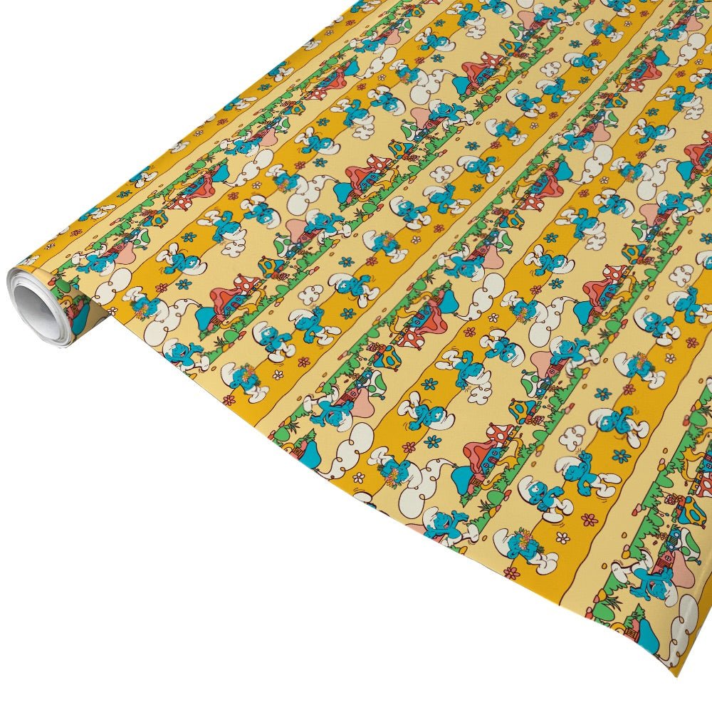 The Smurfs Village Party Wrapping Paper - Paramount Shop