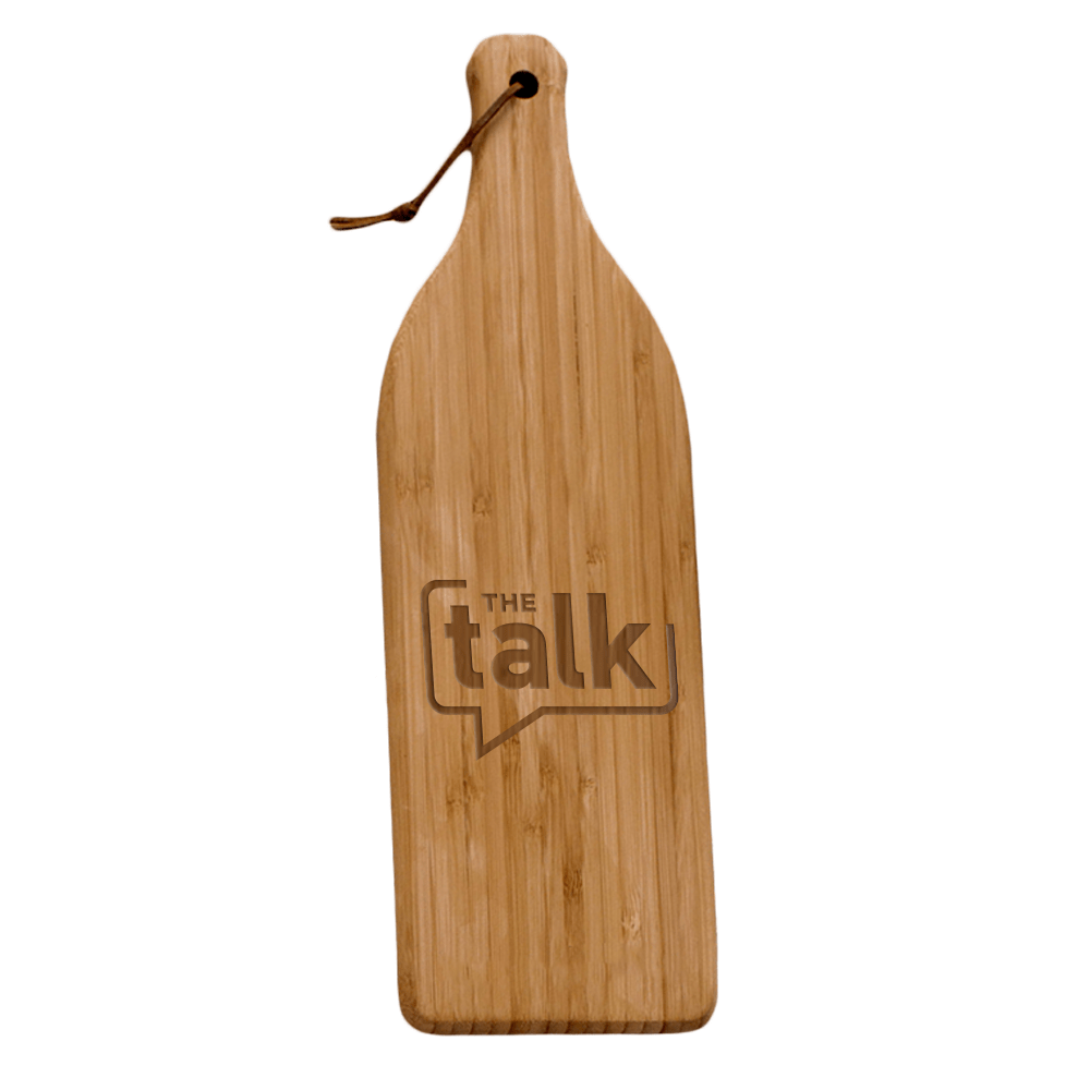 The Talk Logo Wine Bottle Cutting Board - Paramount Shop