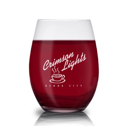 The Young and the Restless Crimson Lights Laser Engraved Stemless Wine Glass - Paramount Shop