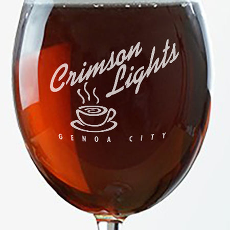 The Young and the Restless Crimson Lights Laser Engraved Wine Glass - Paramount Shop