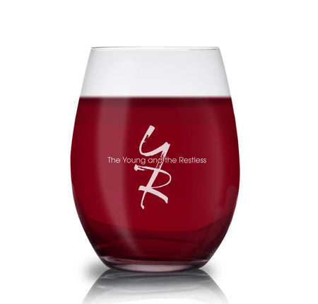 The Young and the Restless Logo Laser Engraved Stemless Wine Glass - Paramount Shop
