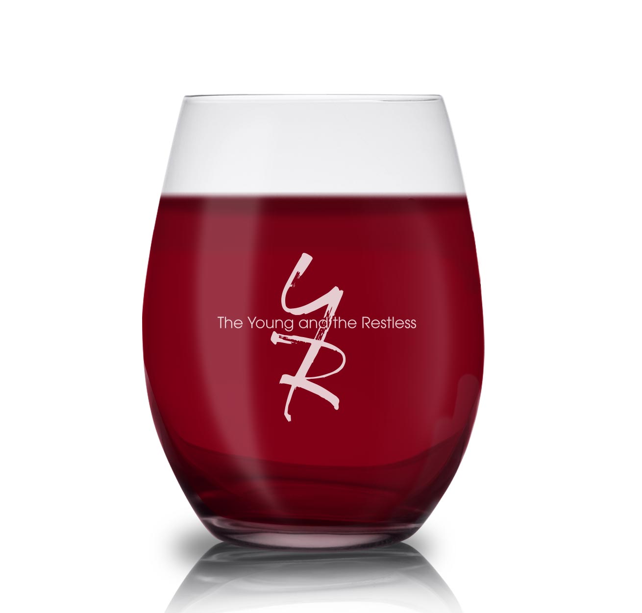 The Young and the Restless Logo Laser Engraved Stemless Wine Glass - Paramount Shop