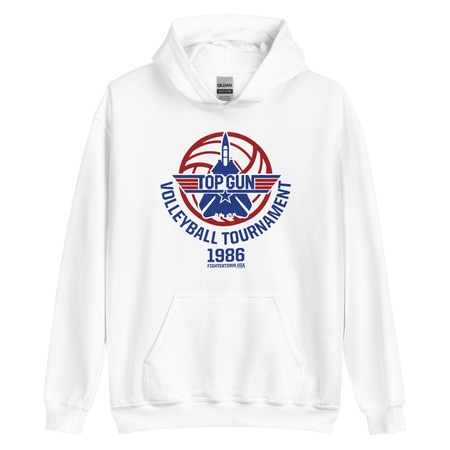Top Gun Fighter Town USA 1986 Volleyball Tournament Hooded Sweatshirt - Paramount Shop