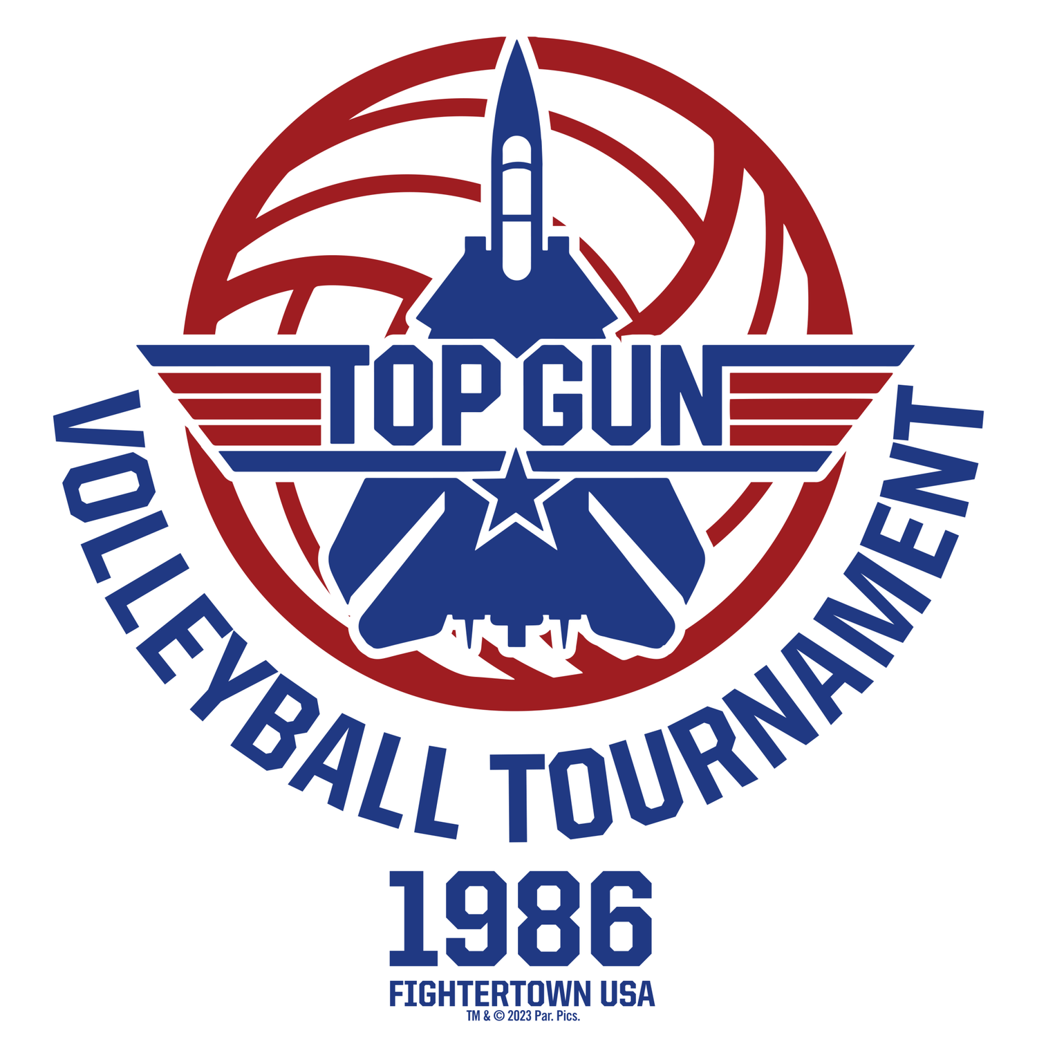 Top Gun Fighter Town USA 1986 Volleyball Tournament Unisex Tank Top - Paramount Shop