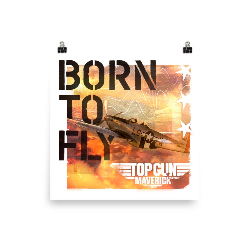 Top Gun: Maverick né pour piloter une affiche de papier mat premium