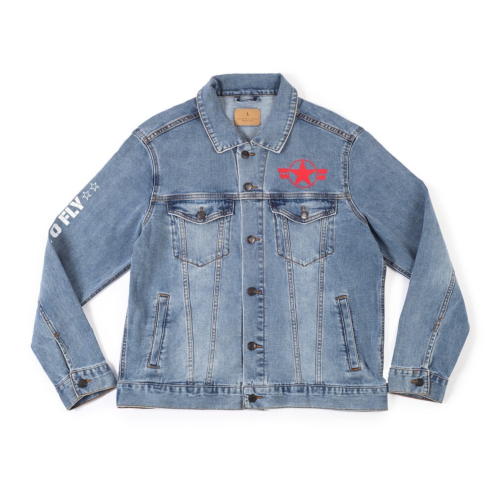 Top Gun: Maverick Bedruckte Denim-Jacke