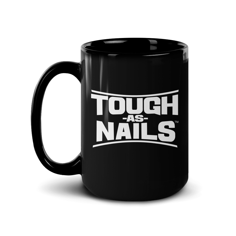 Tough As Nails Stacked Logo Black Mug - Paramount Shop