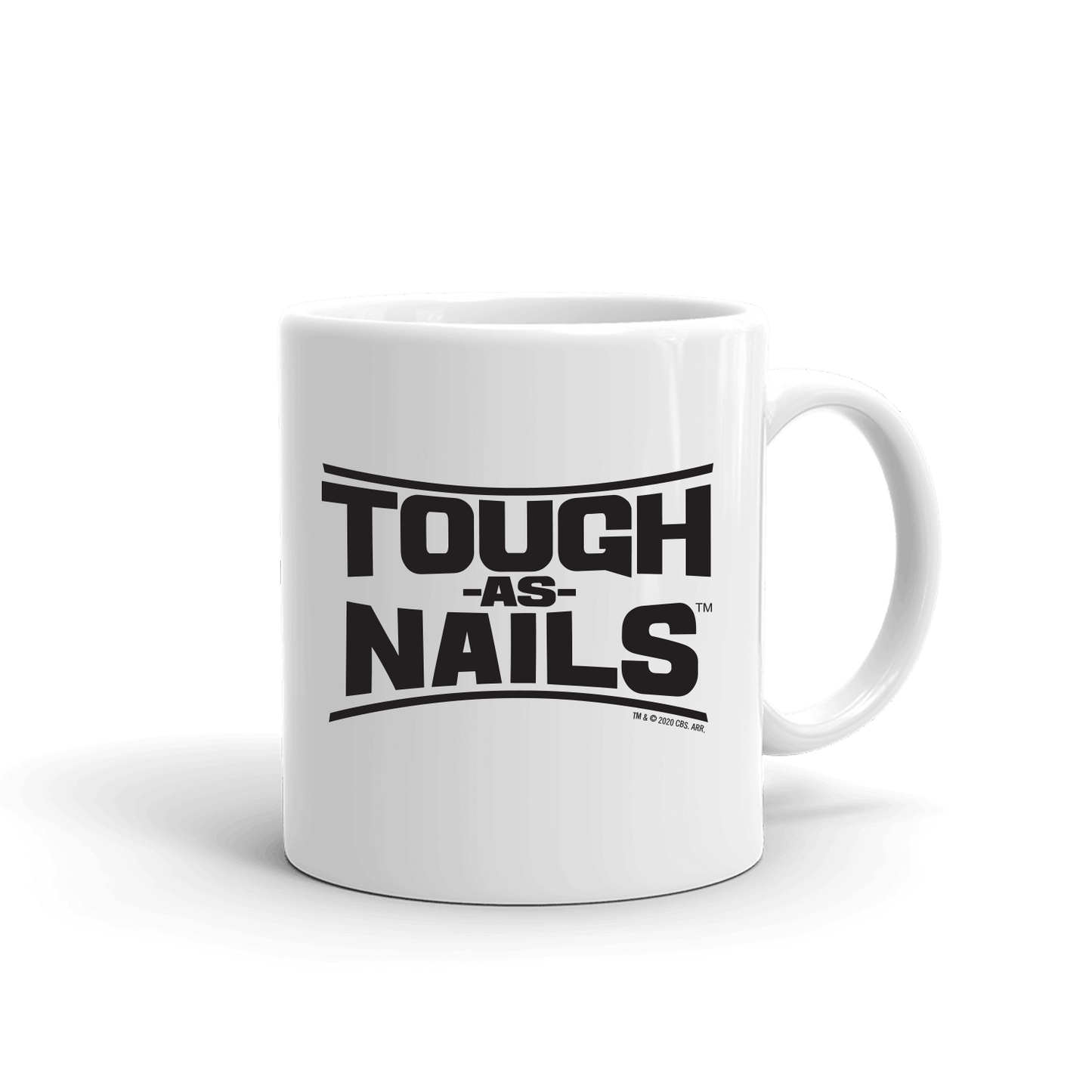 Tough As Nails Stacked Logo White Mug - Paramount Shop