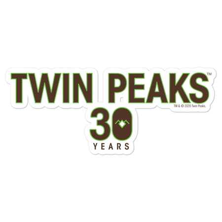 Twin Peaks 30th Anniversary Logo Die Cut Sticker - Paramount Shop