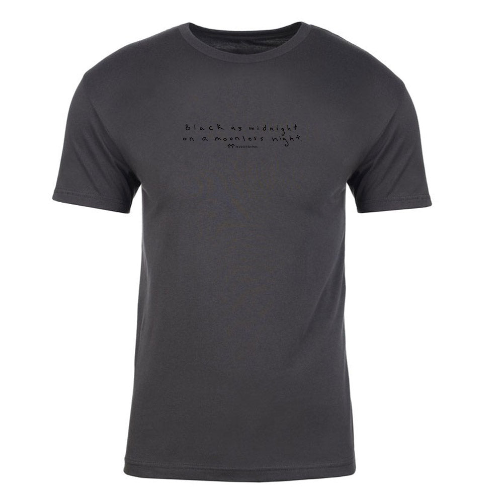 Twin Peaks Noir comme minuit écrit à la main Adulte T-Shirt à manches courtes