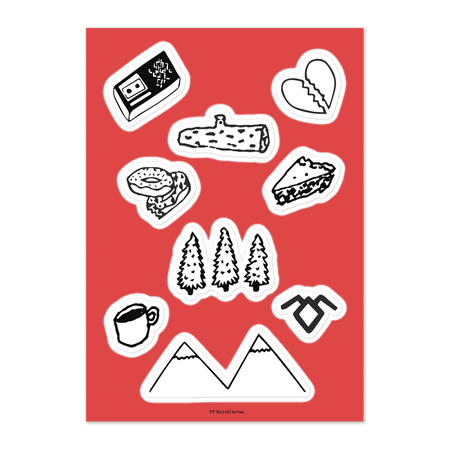 Twin Peaks Drawings Kiss Cut Sticker Sheet - Paramount Shop