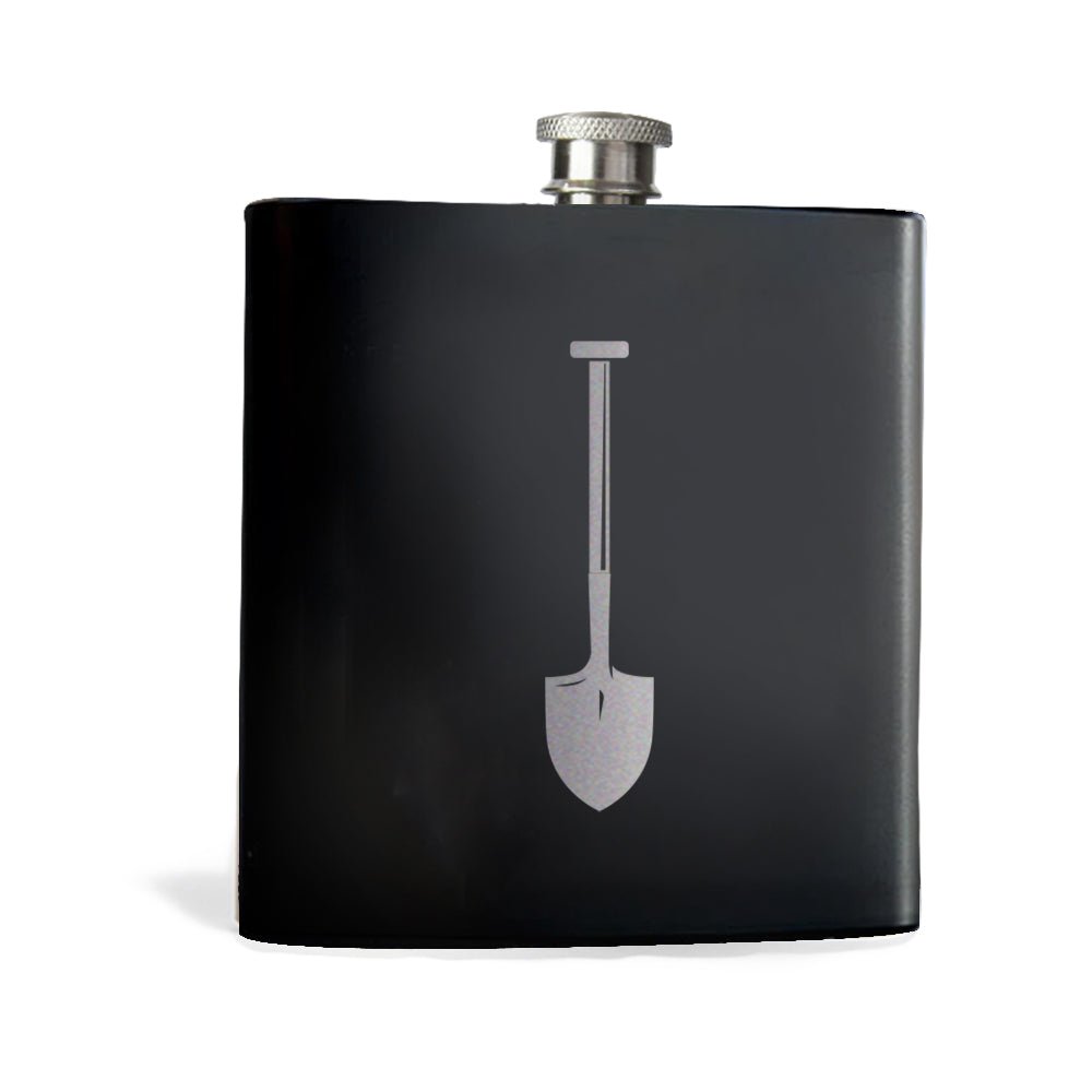 Twin Peaks Golden Shovel Laser Engraved Flask - Paramount Shop