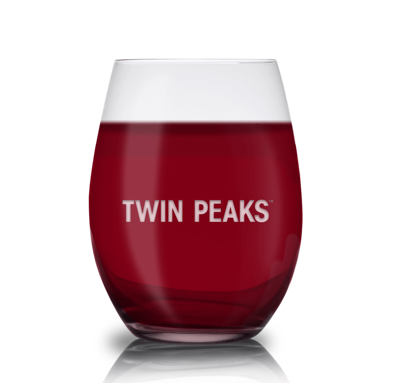Twin Peaks Logo Laser Engraved Stemless Wine Glass - Paramount Shop