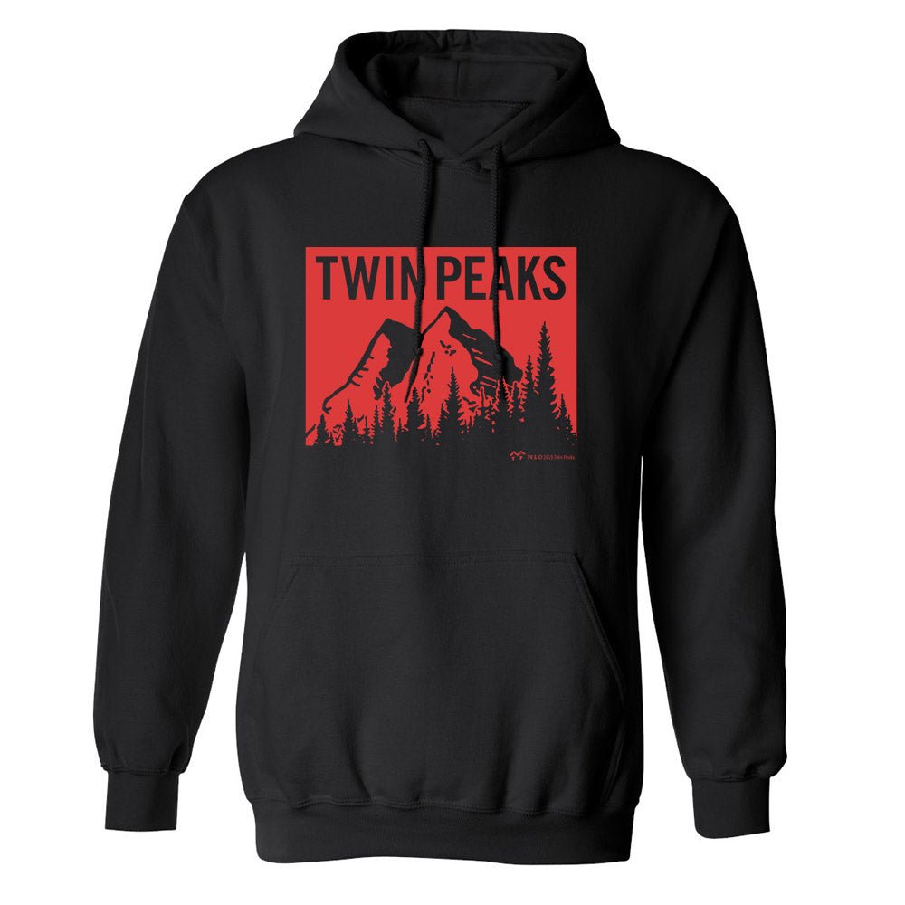 Twin Peaks Red Mountain Range Fleece-Sweatshirt mit Kapuze