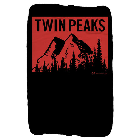 Twin Peaks Red Mountain Range Sherpa Blanket - Paramount Shop