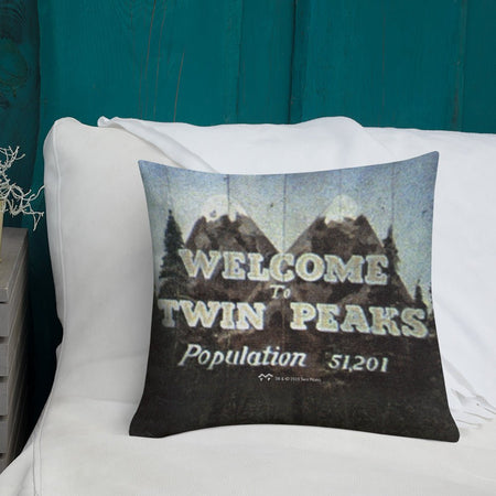 Twin Peaks Welcome to Twin Peaks Throw Pillow - 16" x 16" - Paramount Shop