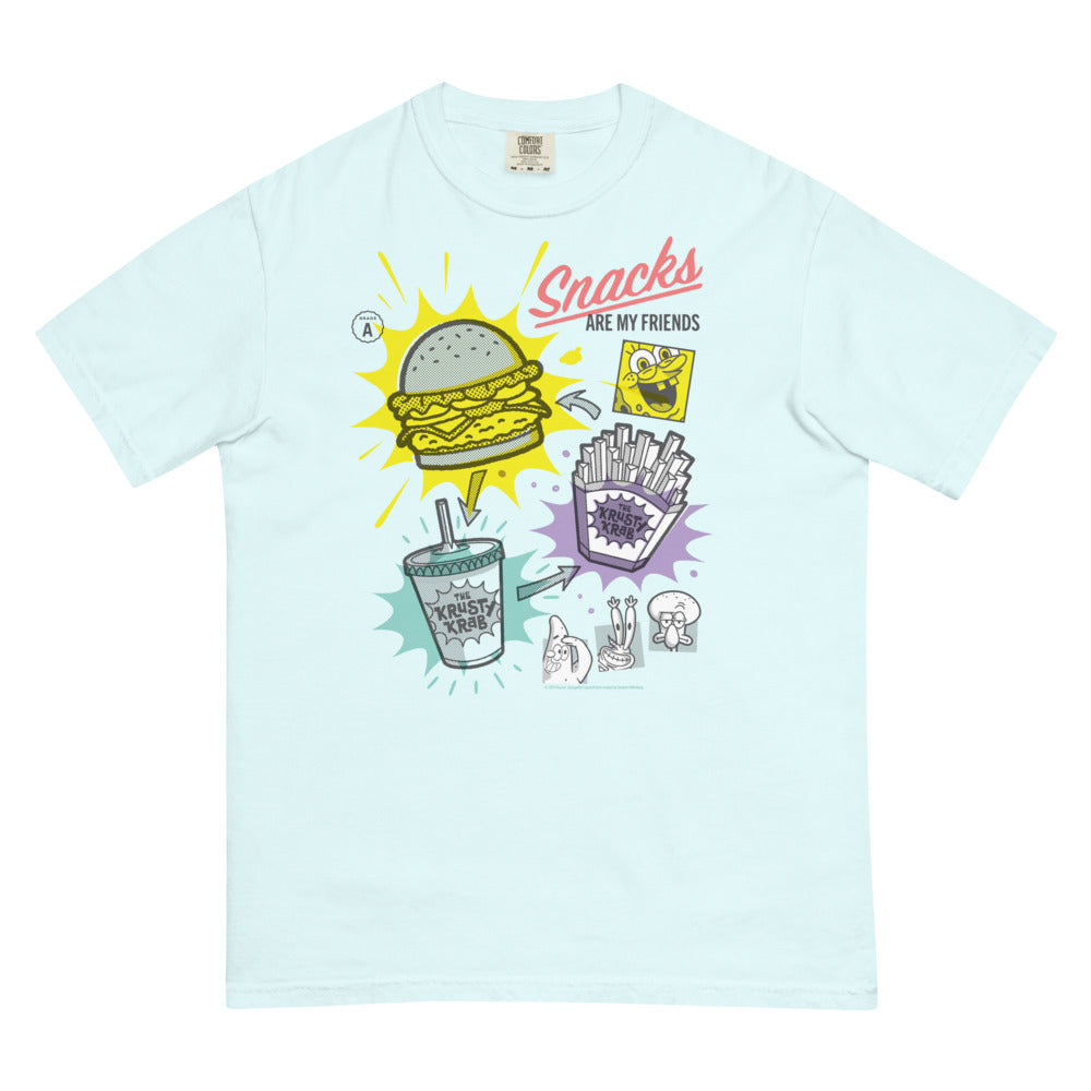 Bob l'éponge Snacks Are My Friends T-Shirt Comfort Colors