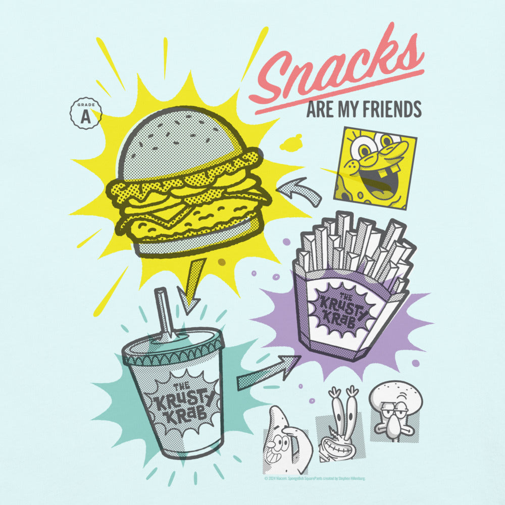 Camiseta SpongeBob SquarePants Snacks Are My Friends Comfort Colors